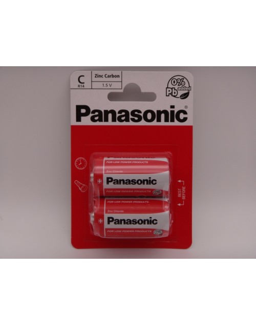 Panasonic R14 C baterii zinc carbon 1.5V blister 2